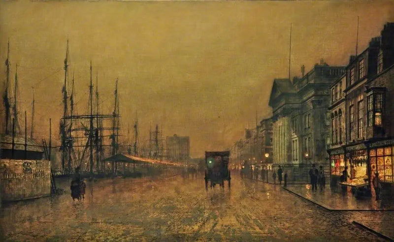 Liverpoolin tullit, pohjoiseen päin katsottuna - John Atkinson Grimshaw