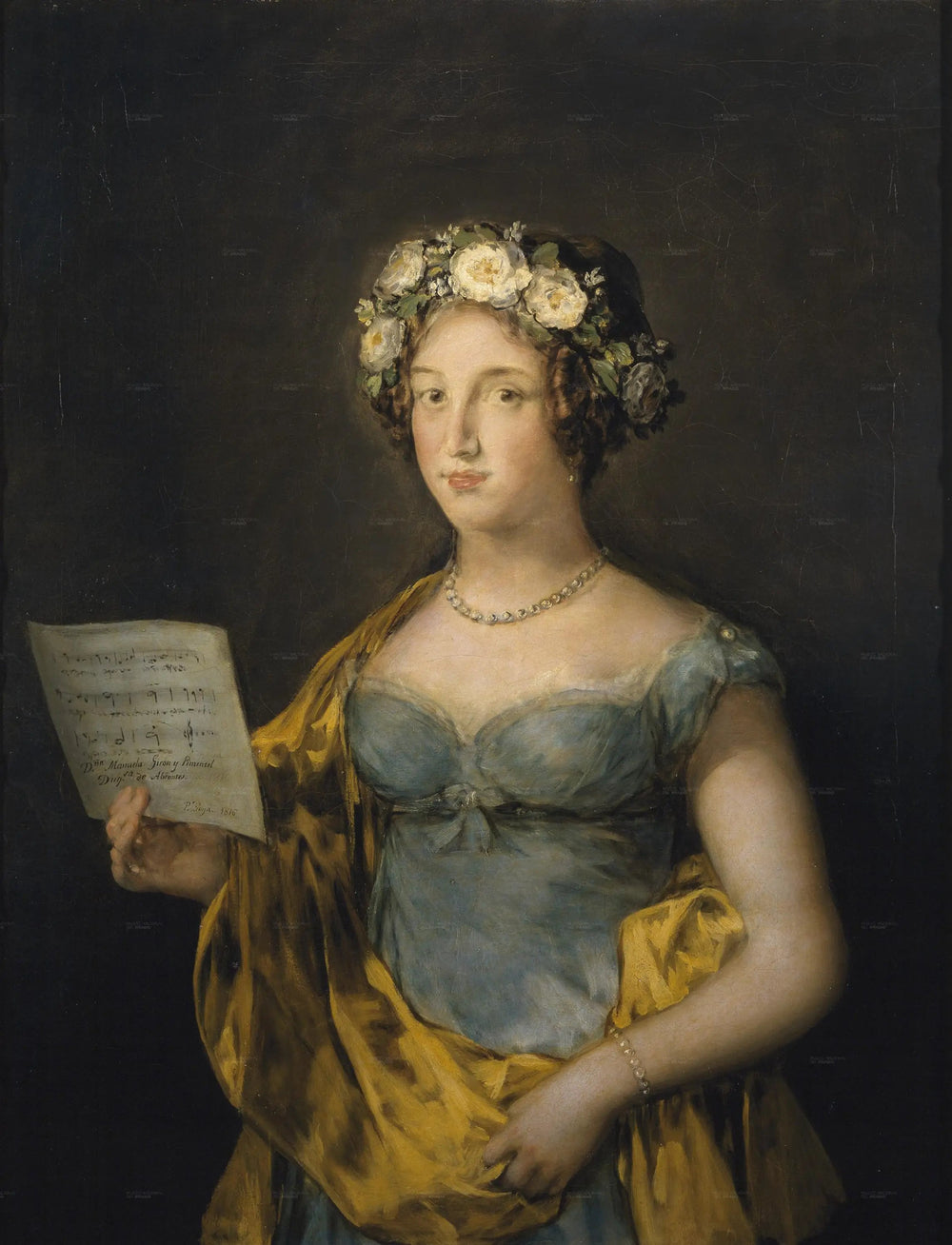 Reproduction du tableau « La Duchesse d'Abrantes - Francisco de Goya » par Alpha Reproduction en peinture à l’huile