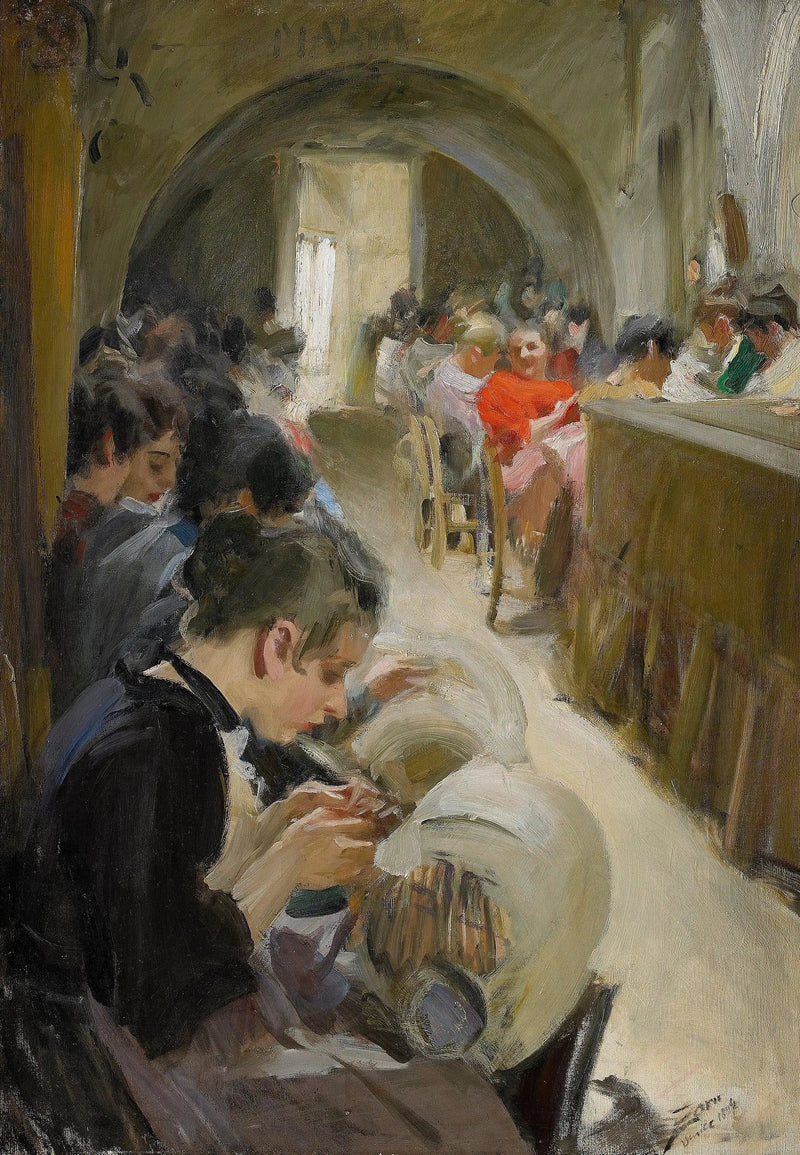 Venetsian pitsin valmistus - Anders Zorn