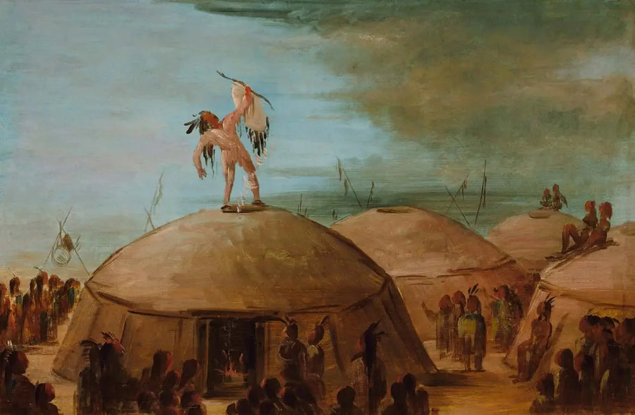 Mandanien sateen valmistus - George Catlin