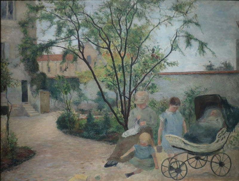Maalarin perhe puutarhassa, rue Carcel - Paul Gauguin