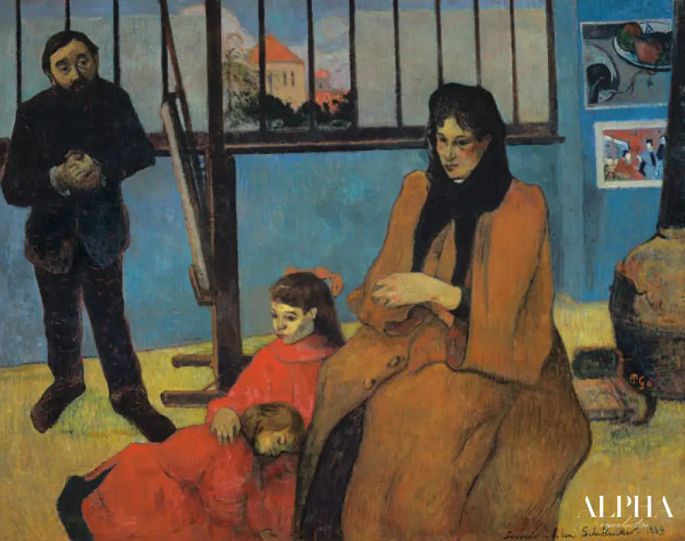 La famille Schuffenecker ou l'atelier Schuffenecker - Paul Gauguin - Reproductions de tableaux et peintures haut de gamme