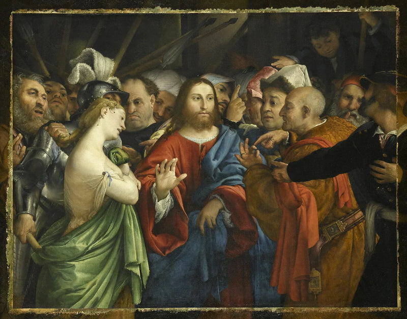 La Femme adulterer - Lorenzo Lotto