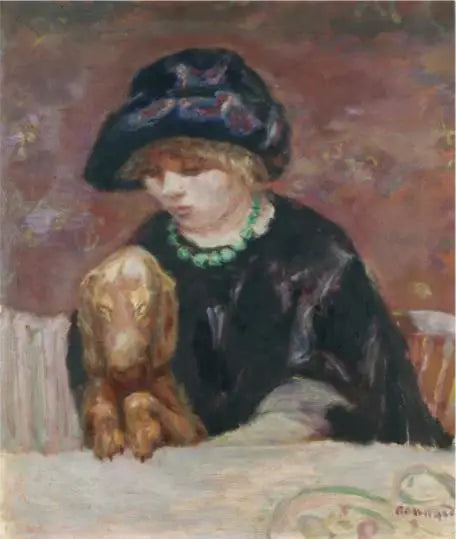 Bassettikoira nainen - Pierre Bonnard
