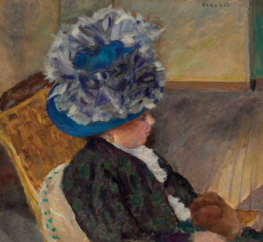 Sinipäisen hatun nainen - Pierre Bonnard