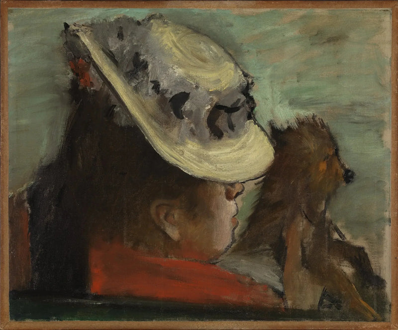 Nainen koiran kanssa - Edgar Degas