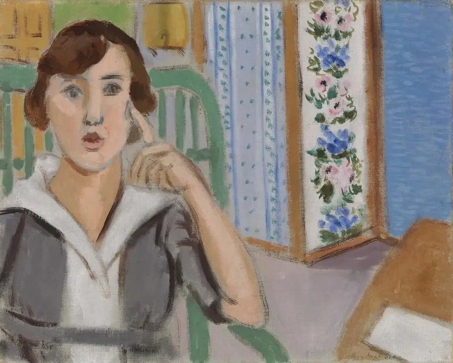 Nainen paraventin takana - Henri Matisse
