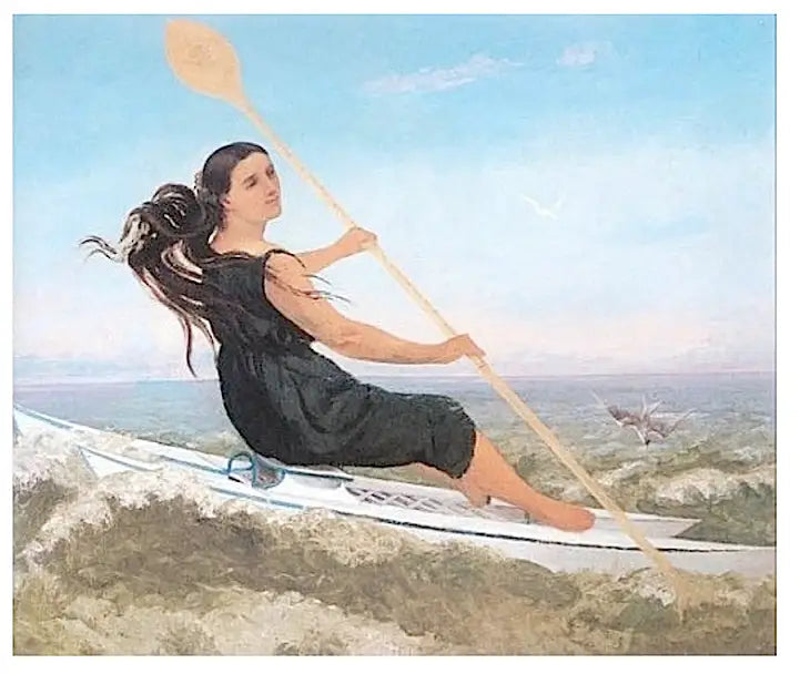 Nainen podoskaapilla - Gustave Courbet