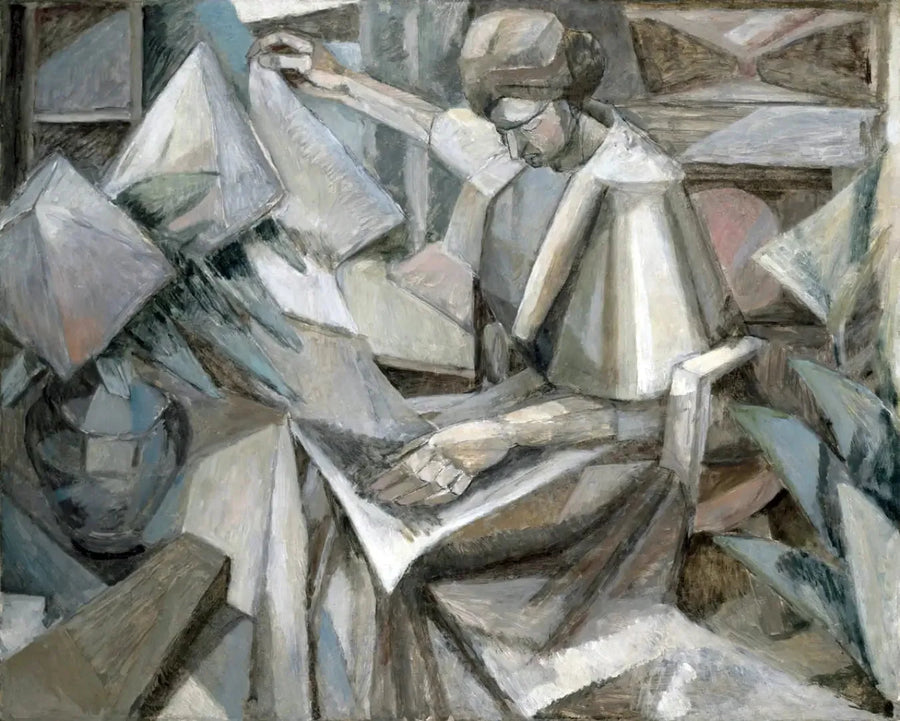 Nainen fuksia-ruusujen kanssa - Albert Gleizes