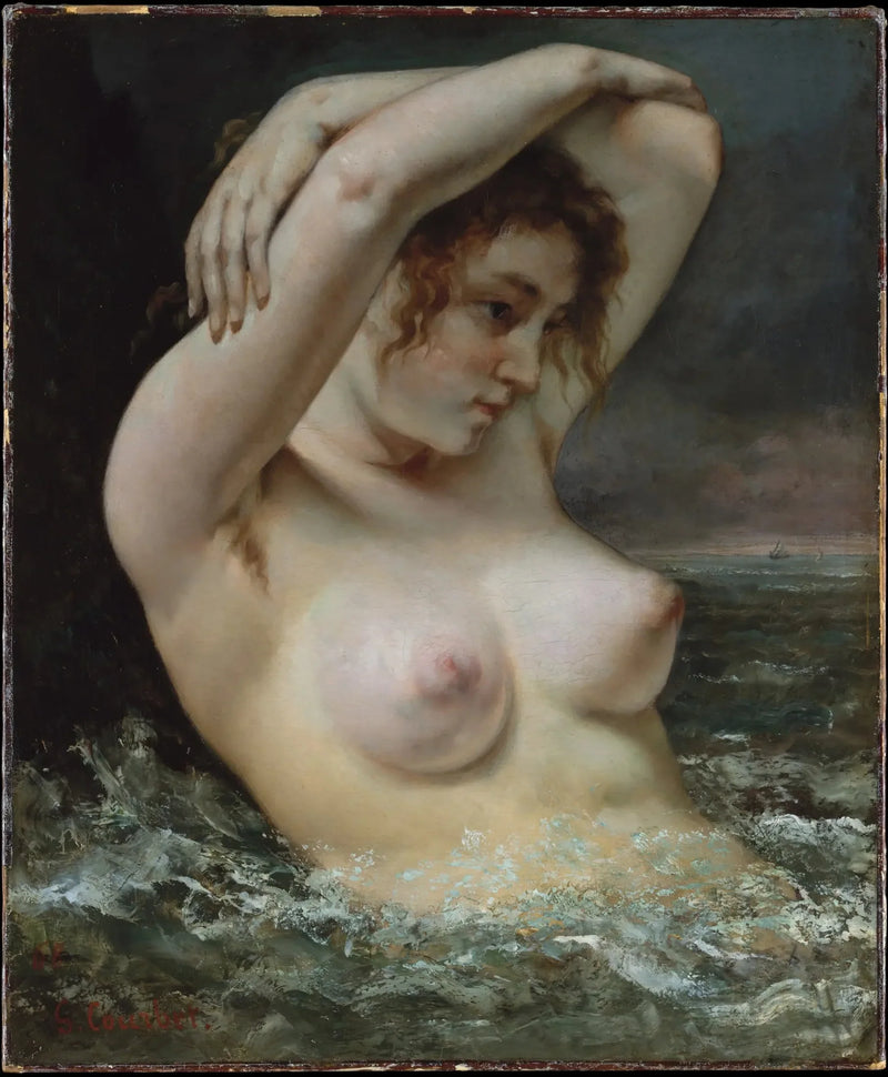 Nainen aalloissa - Gustave Courbet
