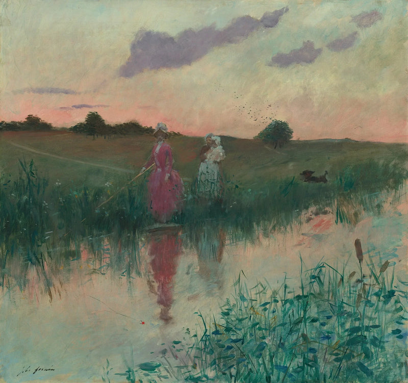 Taiteilijan vaimo kalastamassa - Jean-Louis Forain