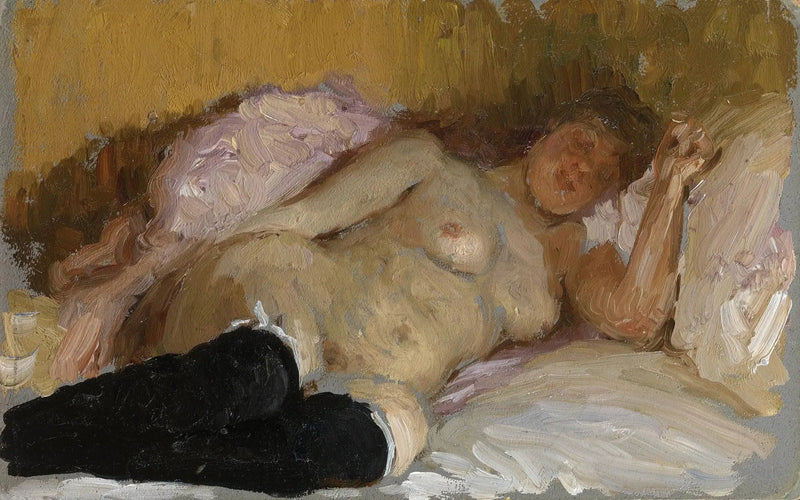 Taiteilijan Natalja Nordmanin unessa oleva vaimo - Ilya Repin