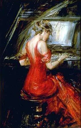 Nainen punaisessa - Giovanni Boldini