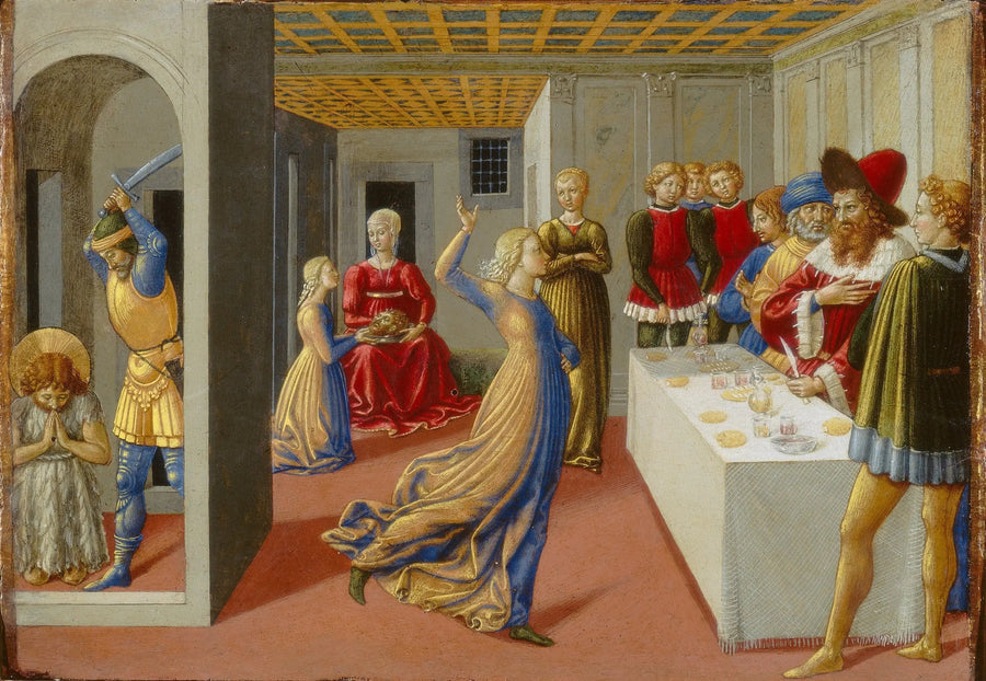 Herodesin juhla ja pyhän Johannes Kastajan pään leikkaus - Benozzo Gozzoli