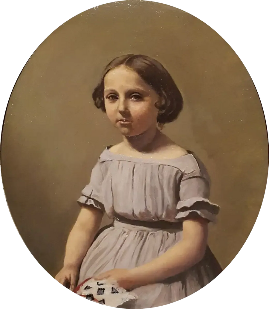 Herra Edouard Delalainin vanhempi tytär - Jean-Baptiste Camille Corot