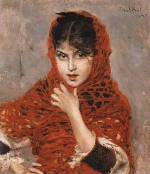 Tytär punaisessa huivissa - Giovanni Boldini