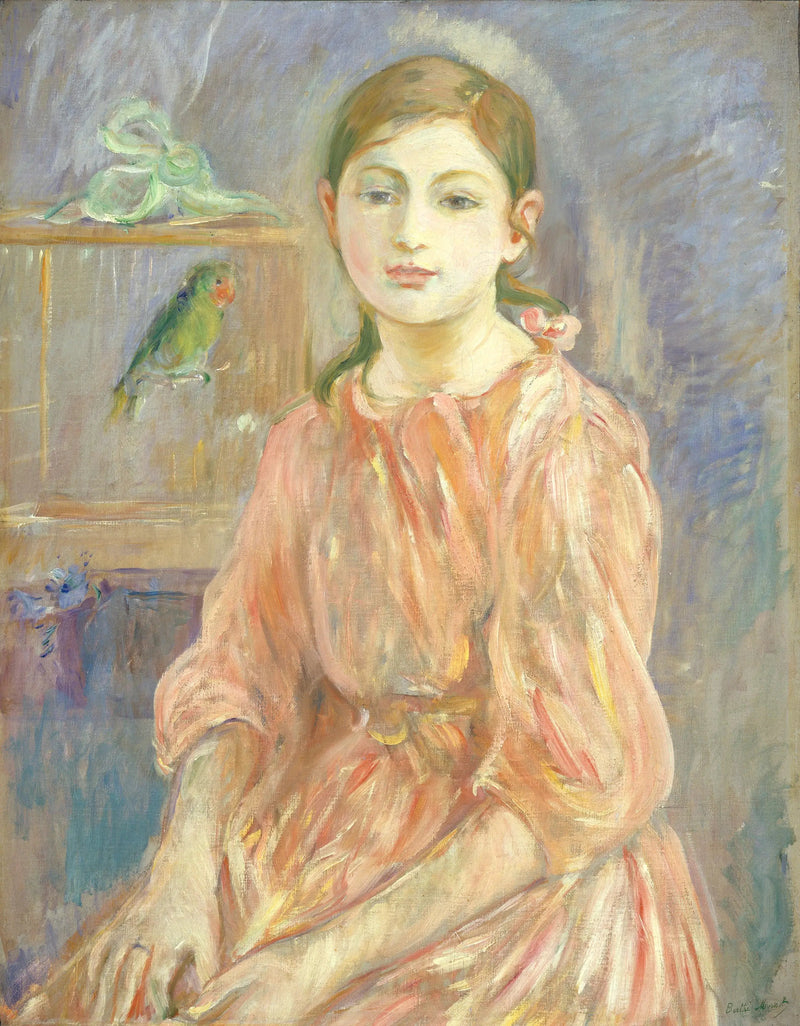 Taiteilijan tytär papukaijan kanssa - Berthe Morisot