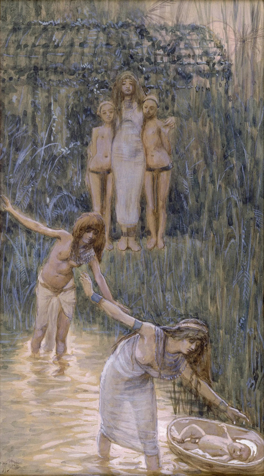 Faaraonin tytär tuo Mooseksesta - James Tissot