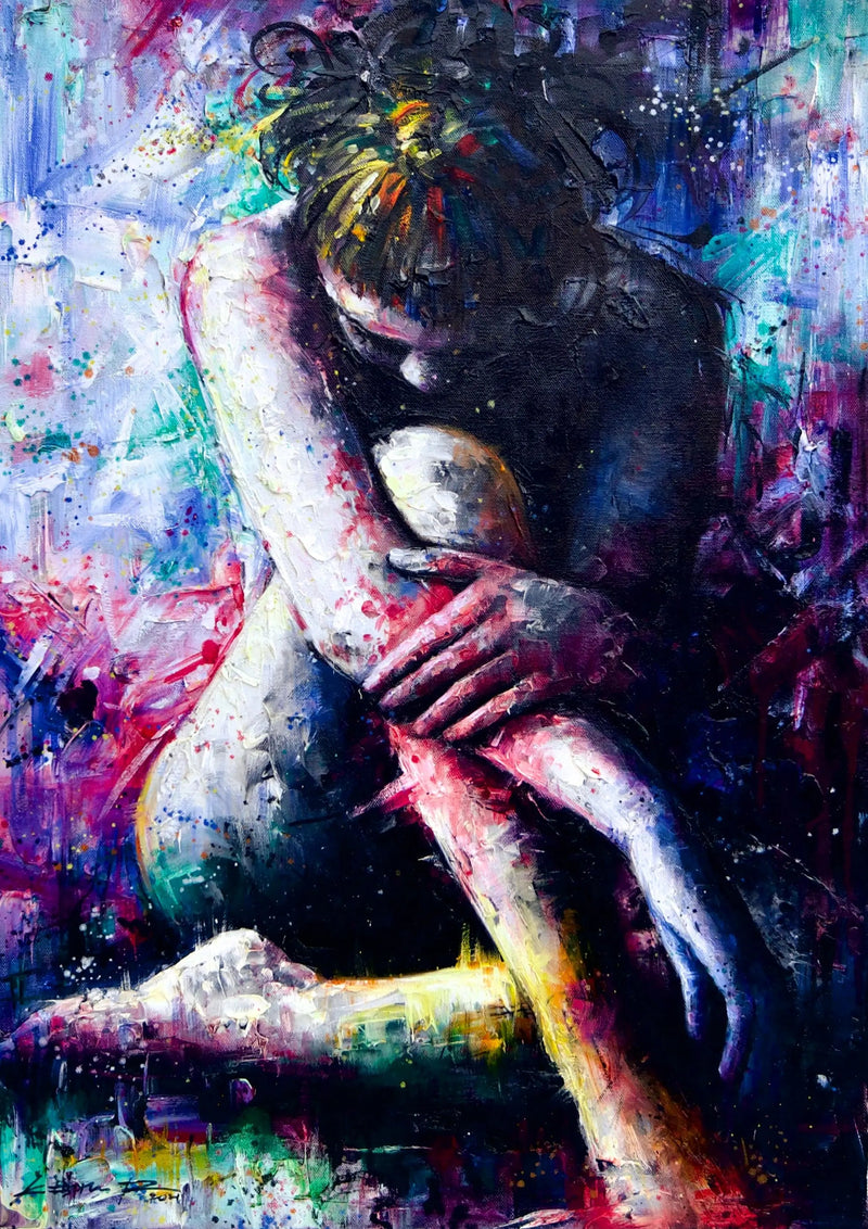 Violetti Tyttö | 50 x 70 cm