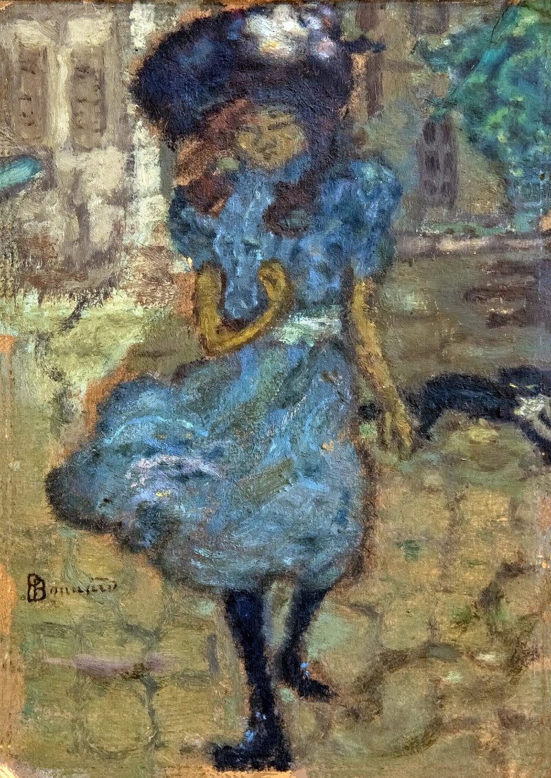 Tyttö kissan kanssa - Pierre Bonnard