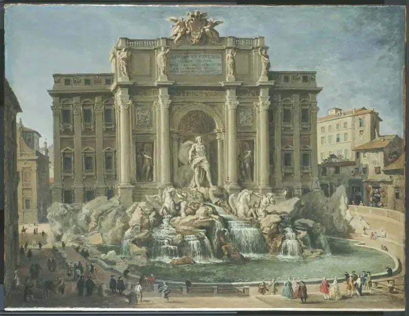 Trévi-aukion lähde, Roomassa - Giovanni Paolo Panini