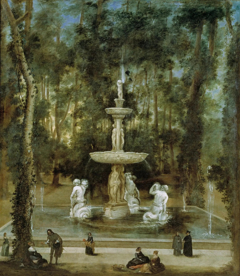 Tritonien suihkulähde saaren puutarhassa, Aranjuez - Diego Velázquez