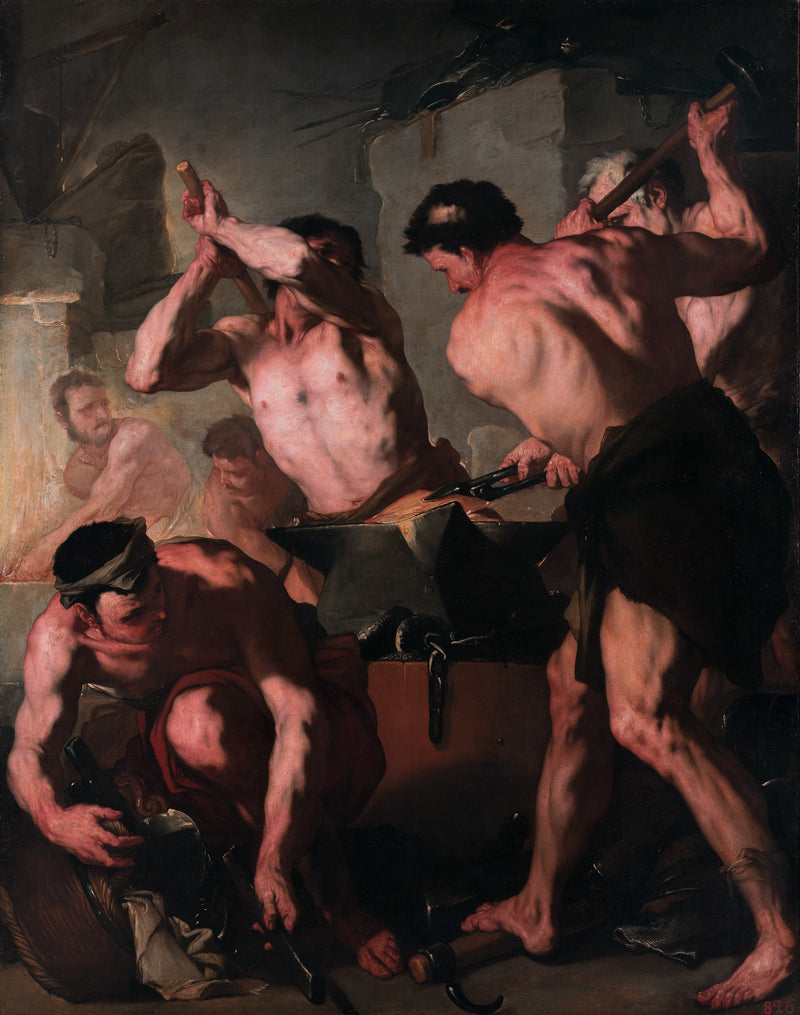 Vulkaanin sepän työpaja - Luca Giordano