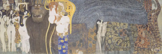 La frise de Beethoven : Les puissances hostiles. Mur du fond - Gustav Klimt - Reproductions de tableaux et peintures haut de gamme