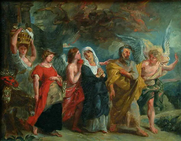 Lootuksen pakoonlähtö - Eugène Delacroix