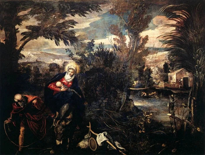 Pakomatka Egyptiin - Jacopo Tintoretto