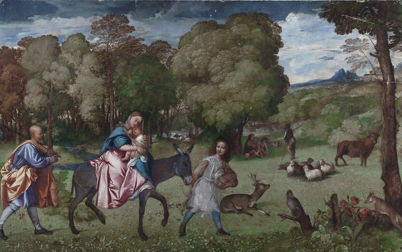 Egyptin pakomatka - Titian