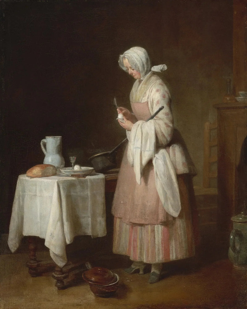 Huolehtiva vartio - Jean Siméon Chardin