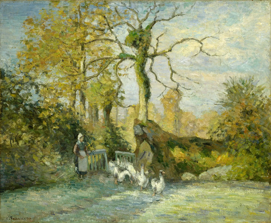 Hanhenhoitaja Montfoucaulissa (Valkoinen Huurre) - Camille Pissarro