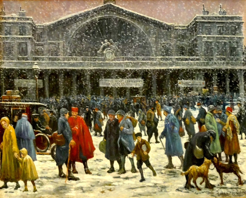 Itäisen asema lumisateessa - Maximilien Luce