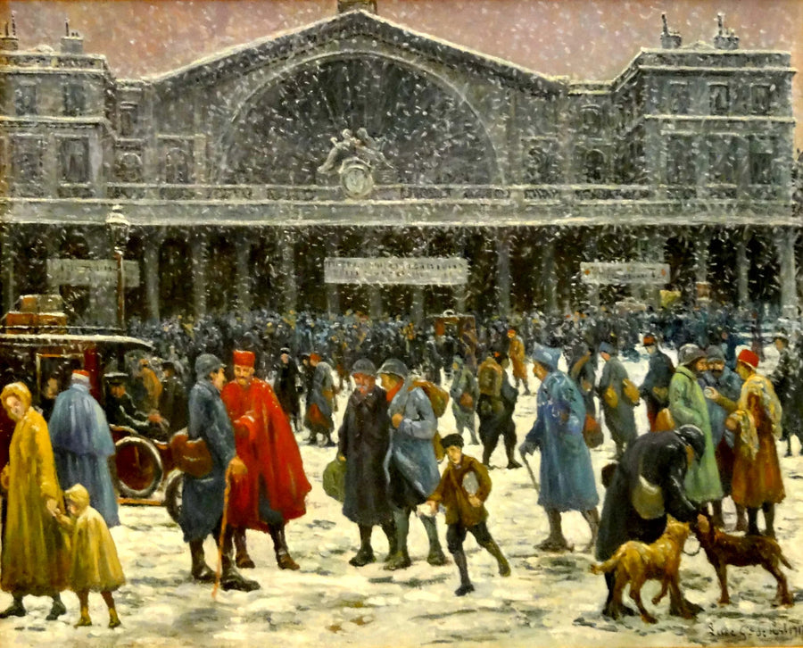 Itäisen asema lumisateessa - Maximilien Luce