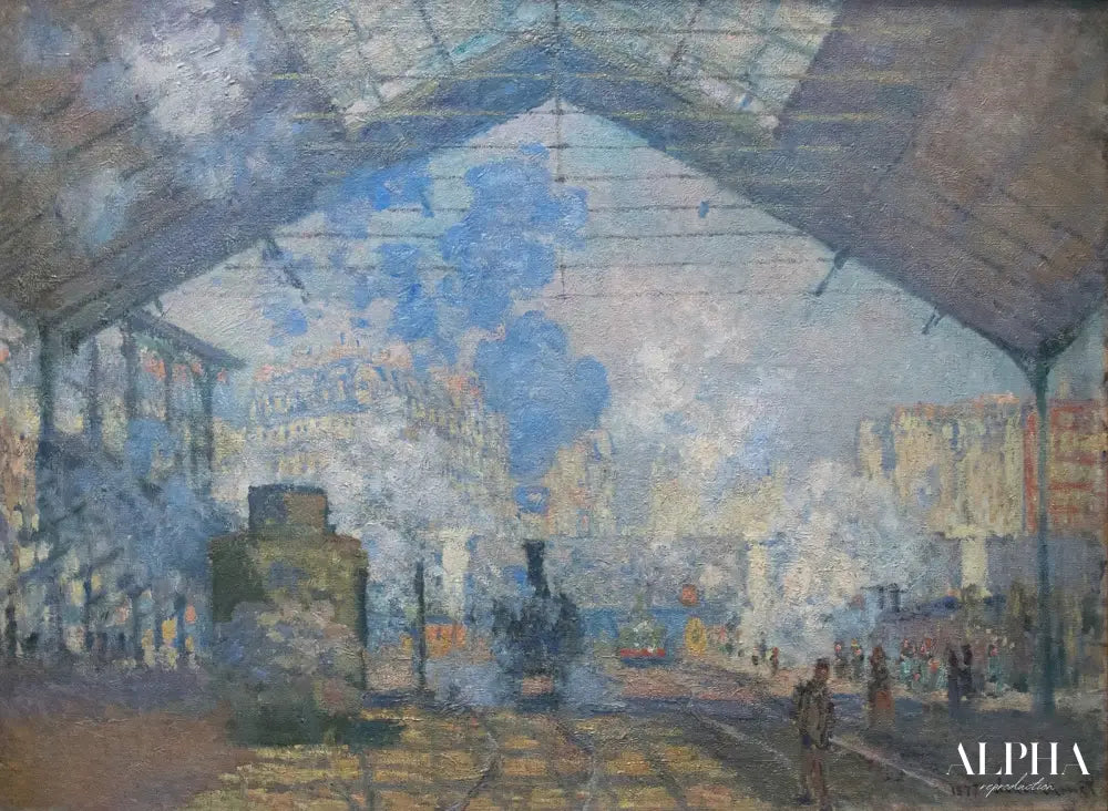 La Gare Saint-Lazare - Claude Monet - Reproductions de tableaux et peintures haut de gamme