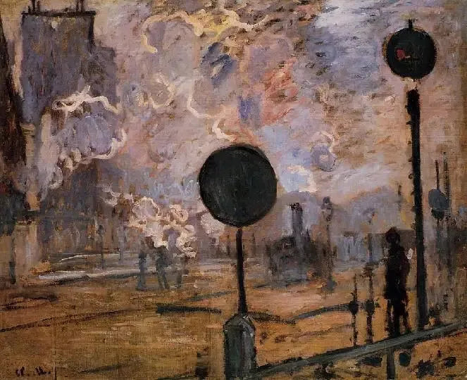 La Gare Saint-Lazare, signaalit - Claude Monet