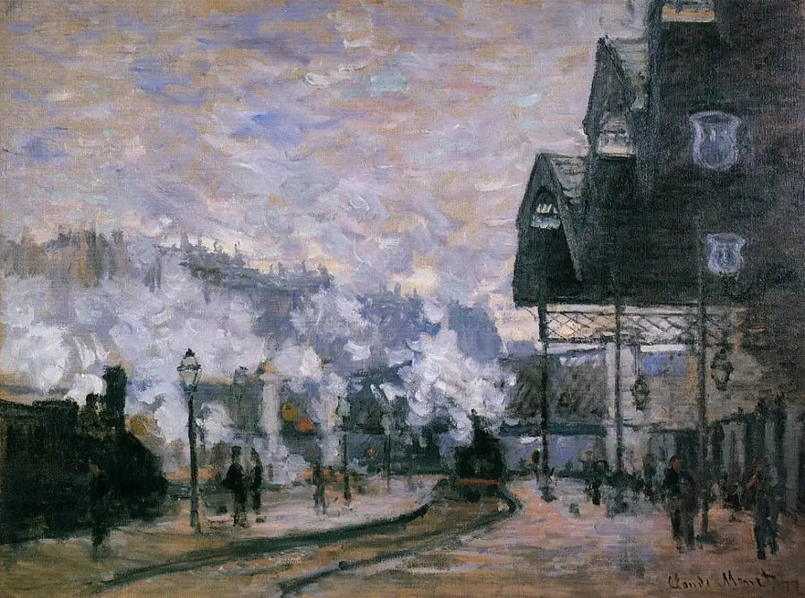Saint-Lazaren asema, ulkokuva - Claude Monet