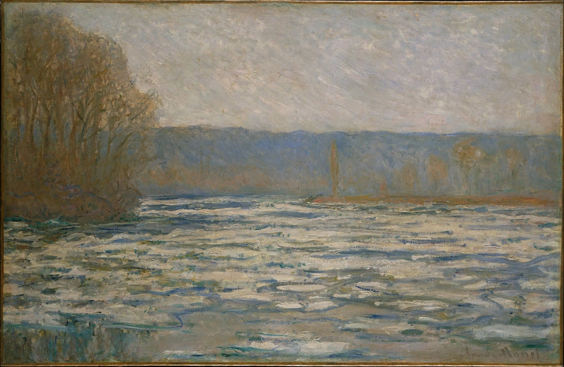 Jää sulaa Seinessä lähellä Bennecourtia - Claude Monet