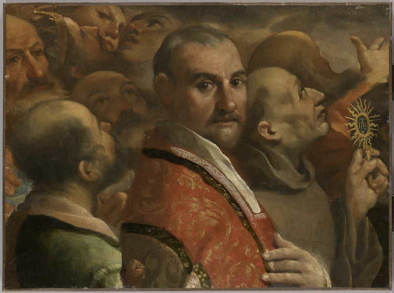 Kaikkien pyhien kirkkaus. Fragmentti - Guercino