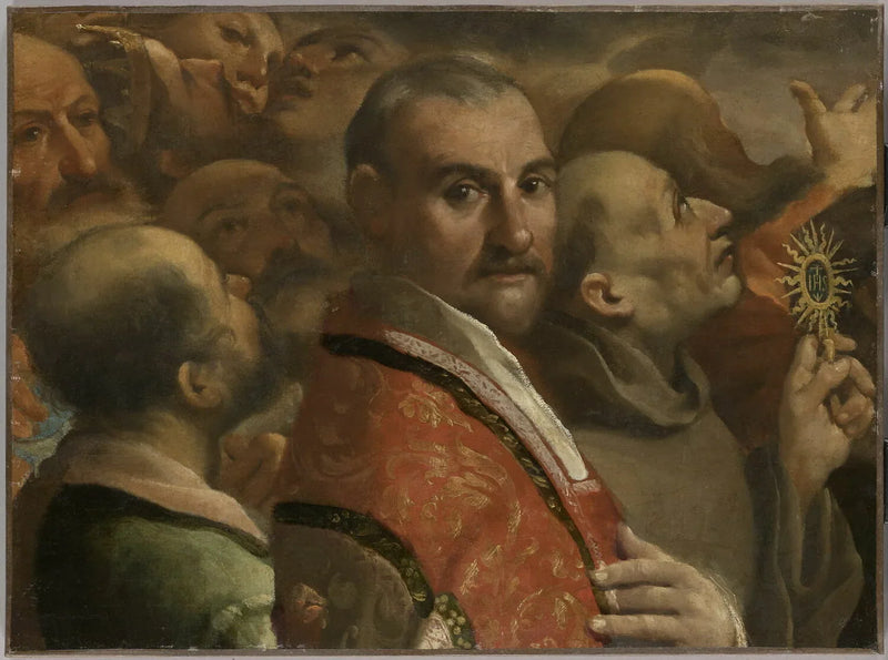 Kaikkien pyhien kirkkaus. Fragmentti - Guercino