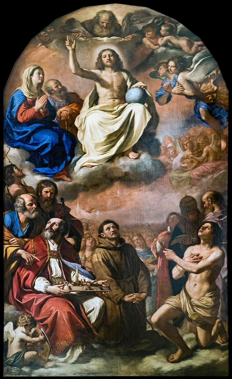 Kaikkien pyhien kirkkaus. Modenan kaupungin suojelupyhimykset - Guercino