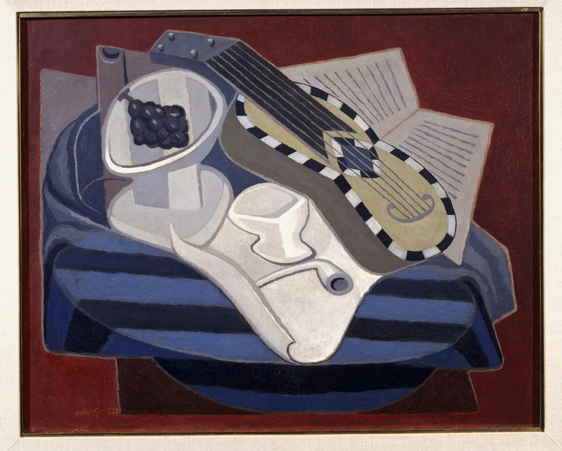 Kitara, jossa on inkrustaatioita - Juan Gris