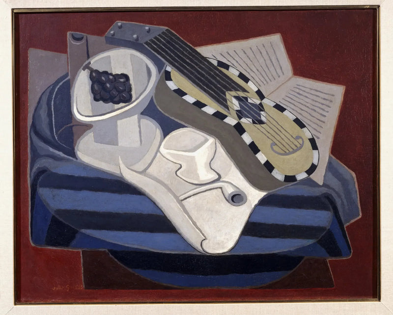 Kitara, jossa on inkrustaatioita - Juan Gris