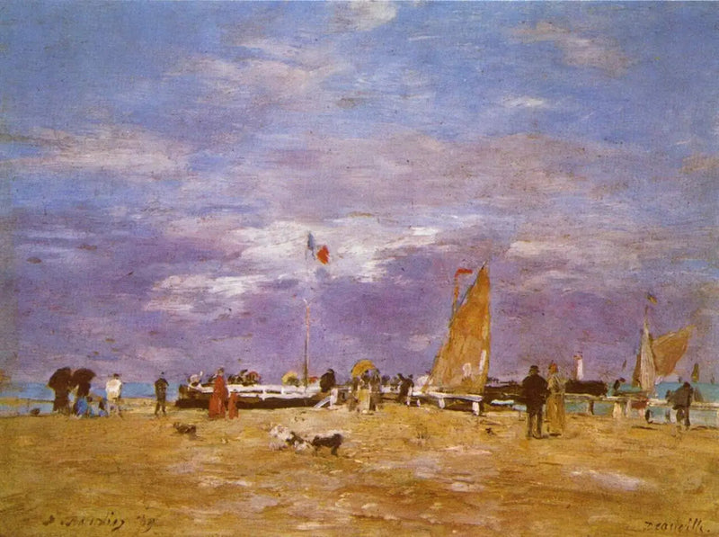 Deauville'n laiturin äärellä - Eugène Boudin