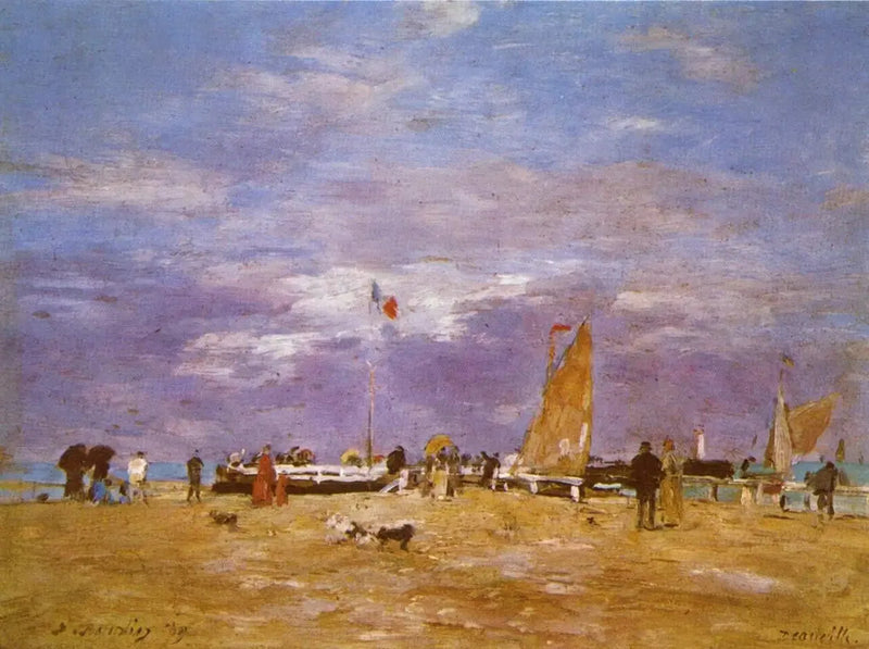 Deauville'n laiturin äärellä - Eugène Boudin