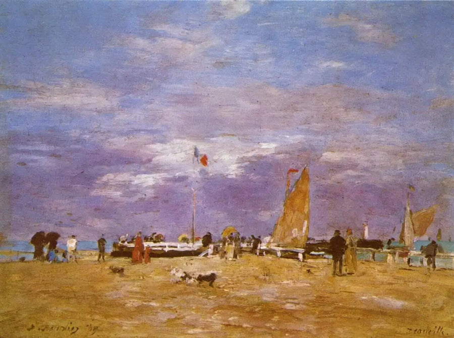 Deauville'n laiturin äärellä - Eugène Boudin