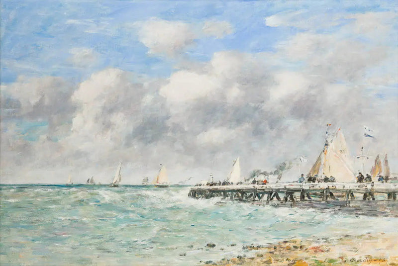 Trouvillen laituri - Eugène Boudin