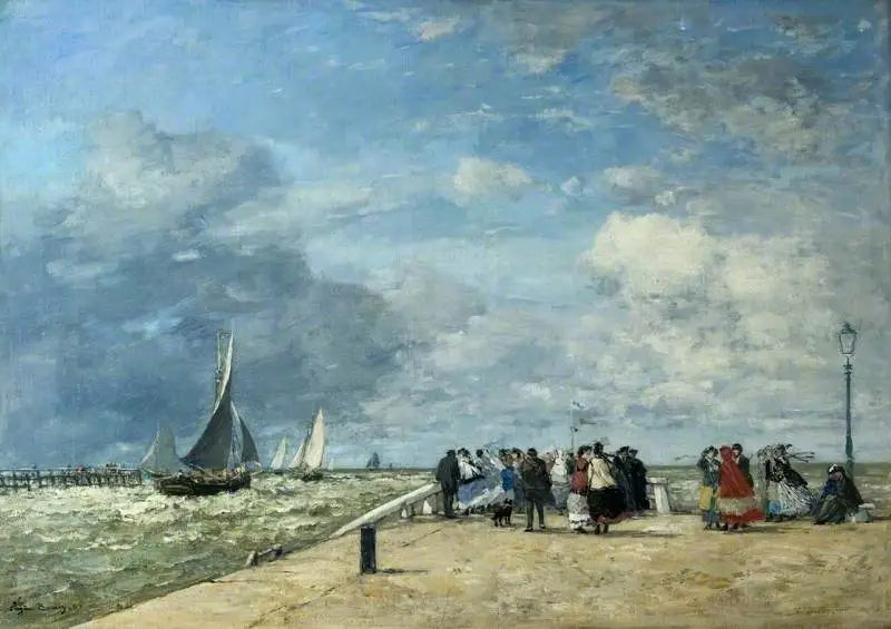 Trouvillen laituri - Eugène Boudin
