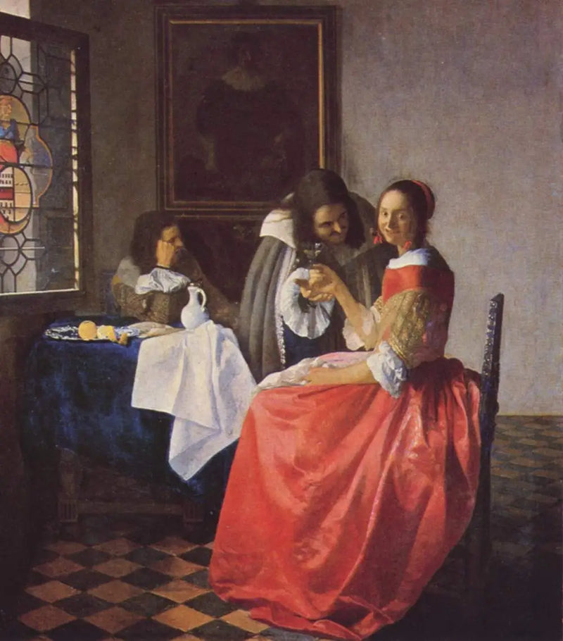 Viinilasillinen nuori tyttö - Johannes Vermeer